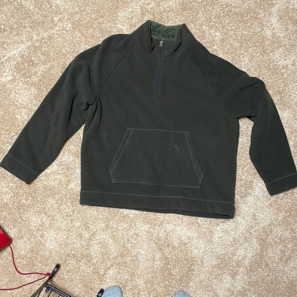 Copper oak half zip fleece sweatshirt